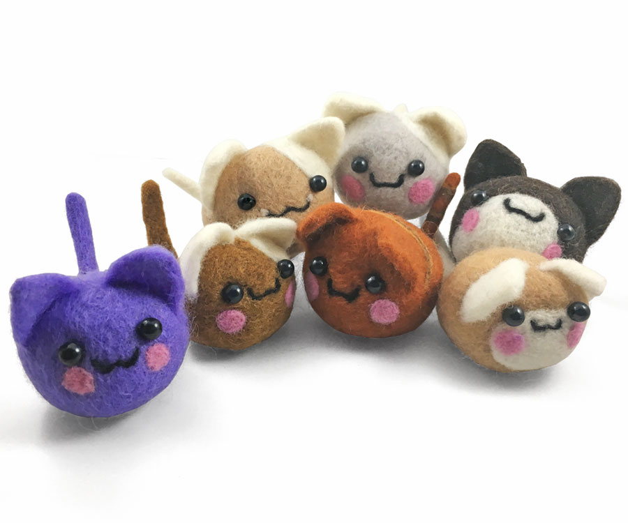 Needle Felted Cats