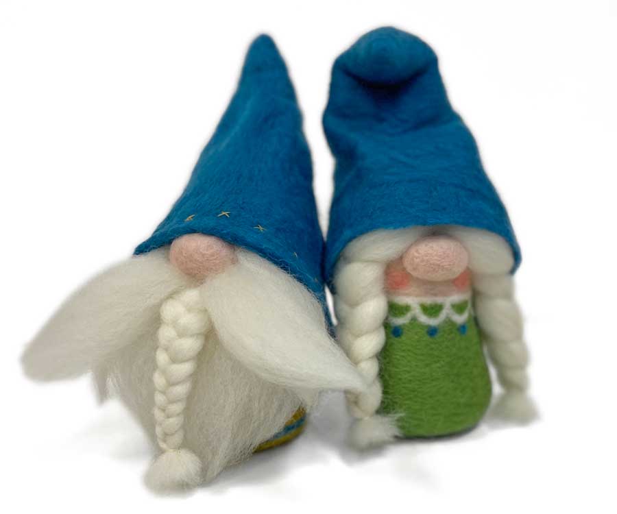 Felted Gnome Couple