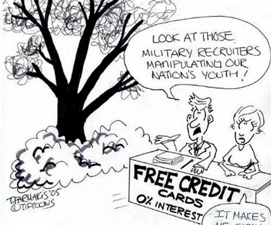 Too Young for Credit Editorial Toon