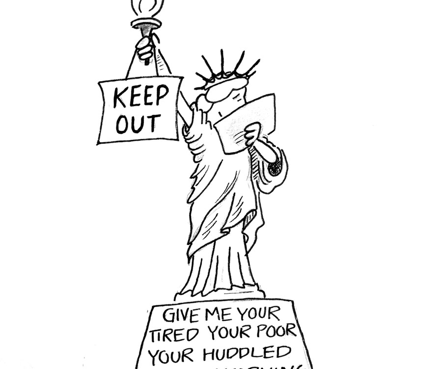 Keep Out Editorial Cartoon