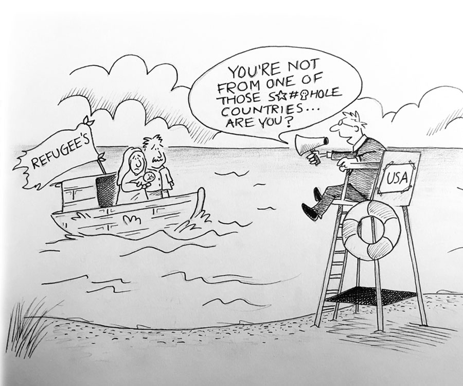 Refugee Editorial Cartoon